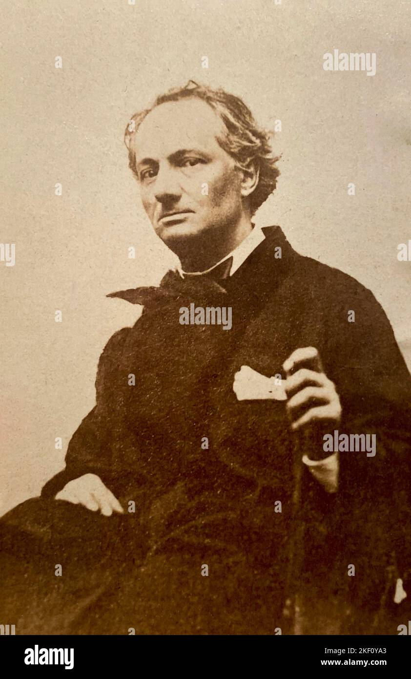Portrait de Charles Baudelaire par Etienne Carjat a Paris en 1863 Stock Photo