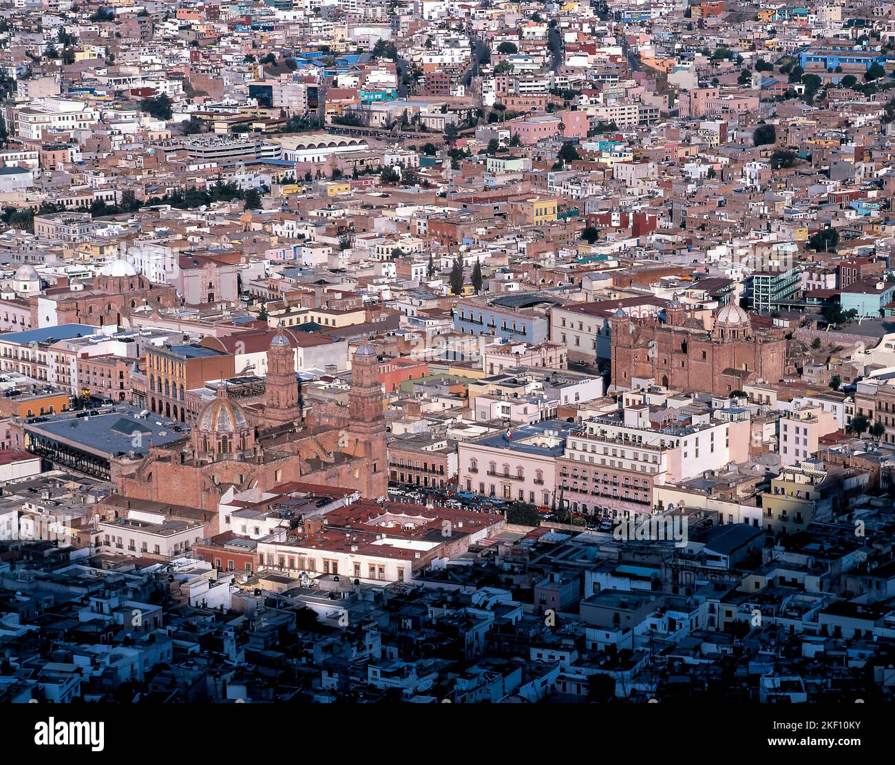Zacatecas city, city center and temples, Mexico, North America Stock