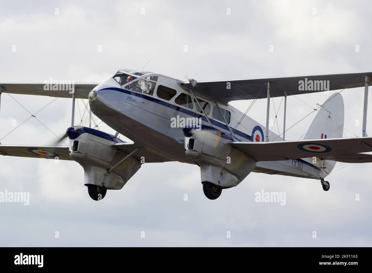 de Havilland dh 89 Dragon Rapide,TX310, G-AIDL, Nettie, Wellesbourne, Warwickshire, England, United Kingdom, Stock Photo