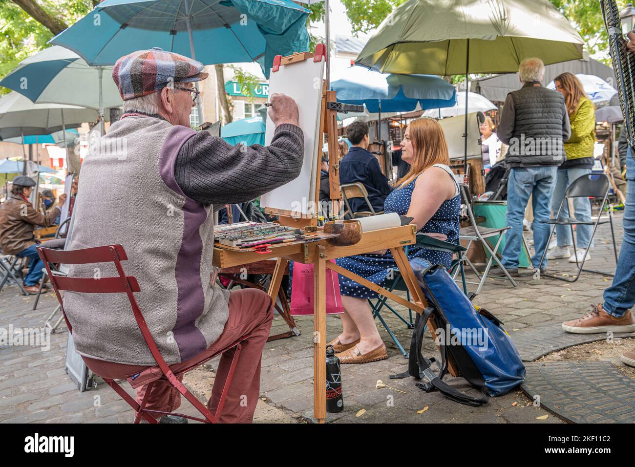 The Artists Quarter in Montmartre, Paris, France Stock Photo Alamy