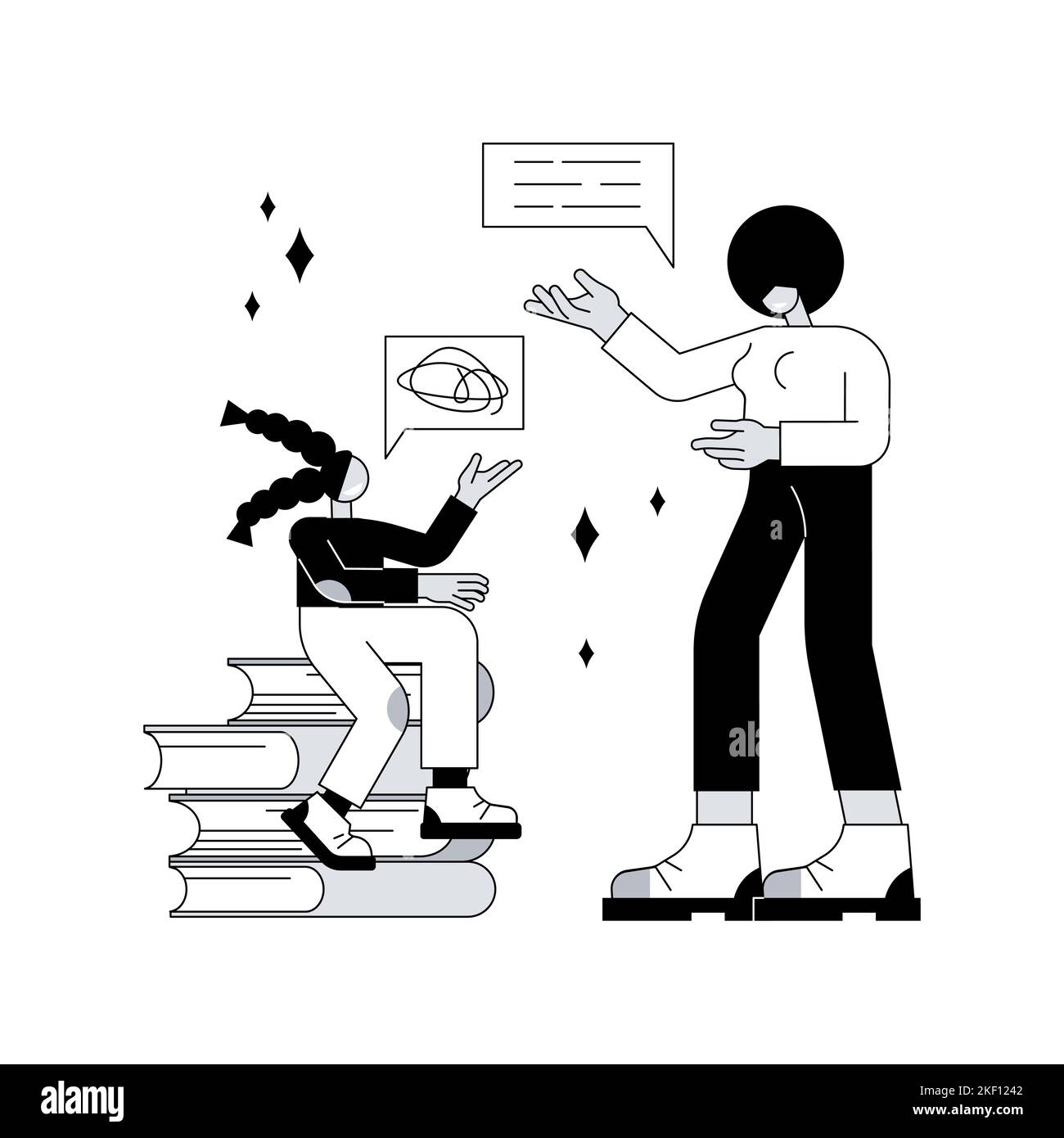 Speech therapy abstract concept vector illustration. Speech pathology