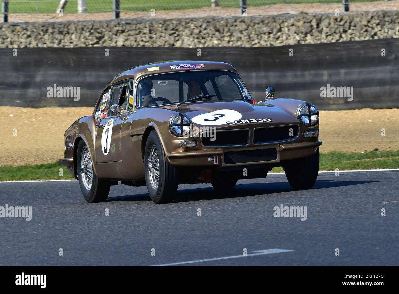 Luke Wos, Reliant Sabre 6, Gentlemen Drivers Pre-66 GT Cars, a ninety minute two driver race featuring GT cars, many of which would have competed at E Stock Photo