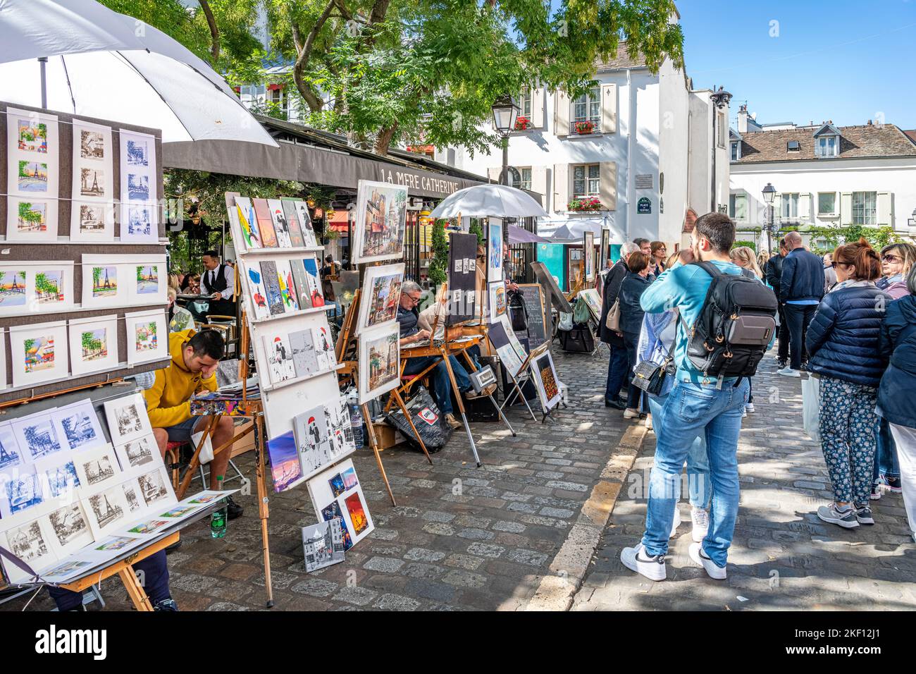The Artists Quarter in Montmartre, Paris, France Stock Photo Alamy