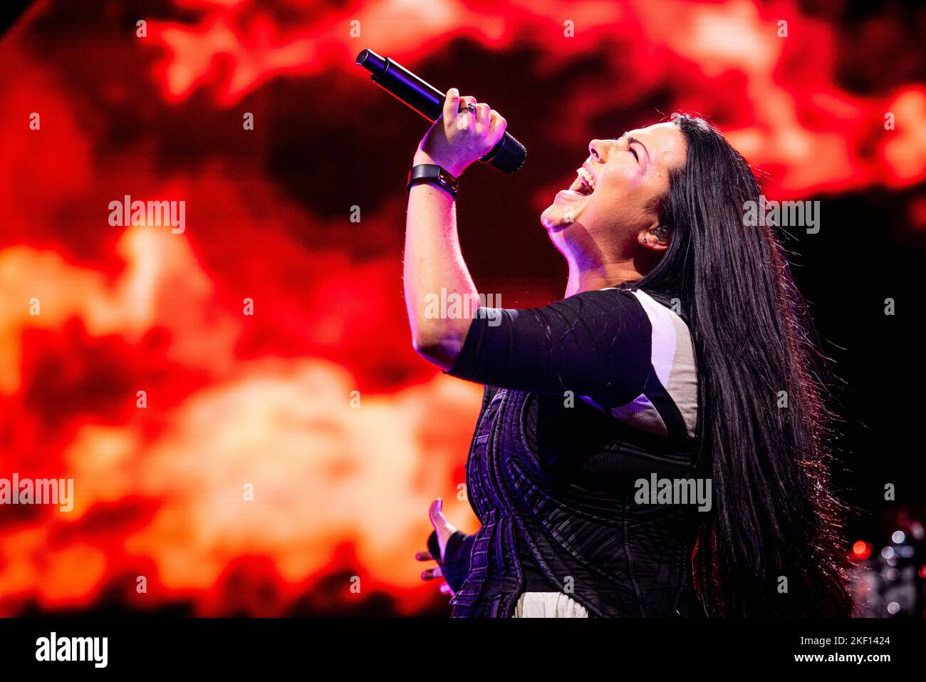 Evanescence live concert at Mediolanum Forum in Assago Milan Italy November, 10 2022 for the World Collide Tour (Photo by Andrea Ripamonti/NurPhoto) Stock Photo