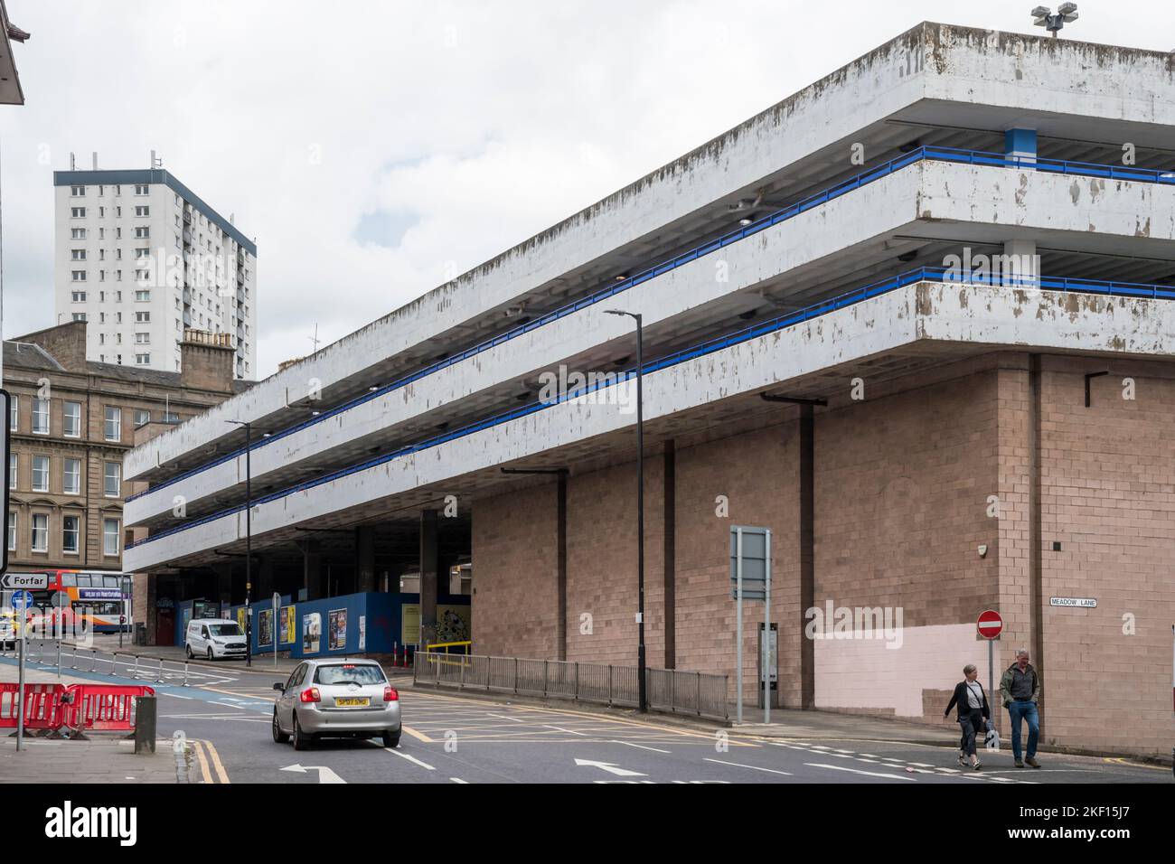 Wellgate Centre car park seen from Meadowside, Dundee Stock Photo Alamy