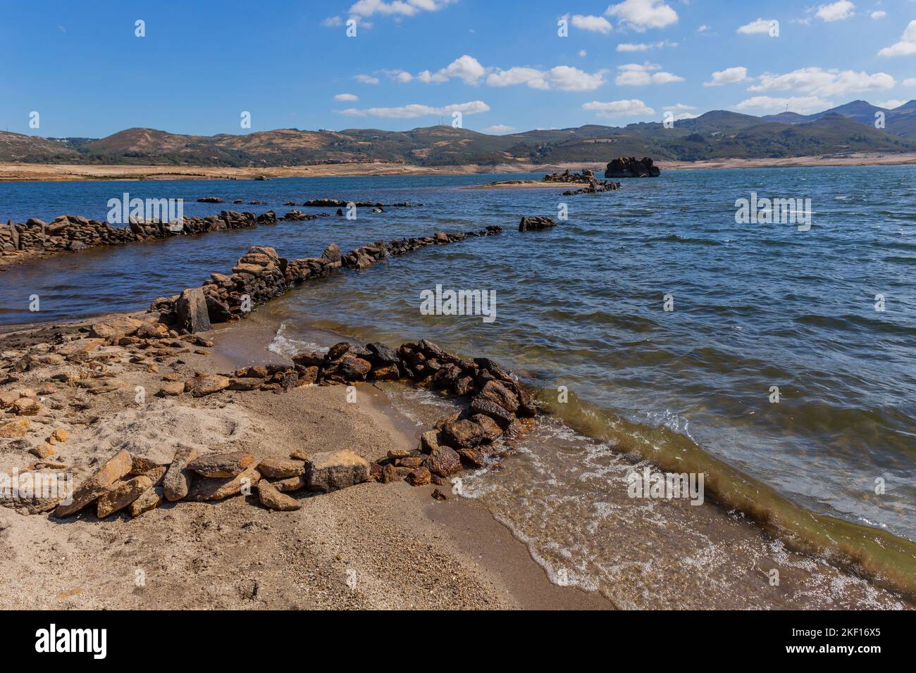 Artificial lake created by the Barragem do Alto Rabagao or Pisoes Dam, Montalegre, Portugal