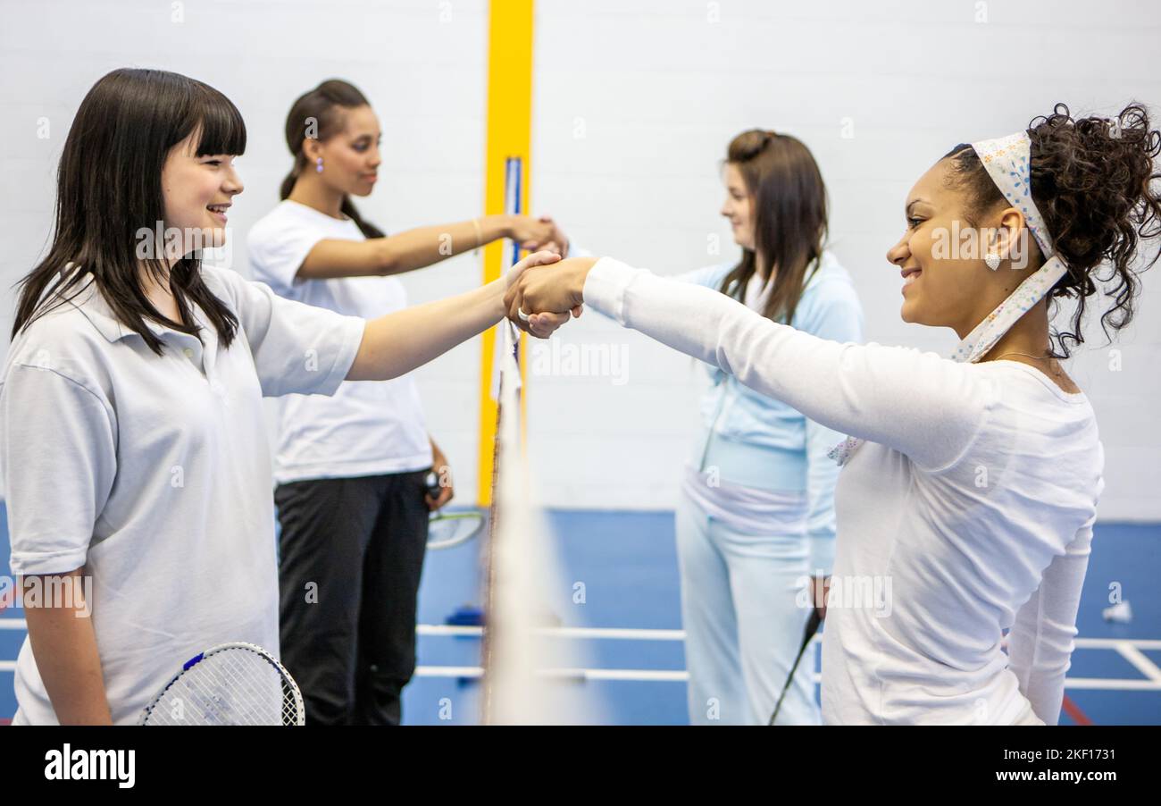 Sports Students Sporting Handshake. A respectful gesture between