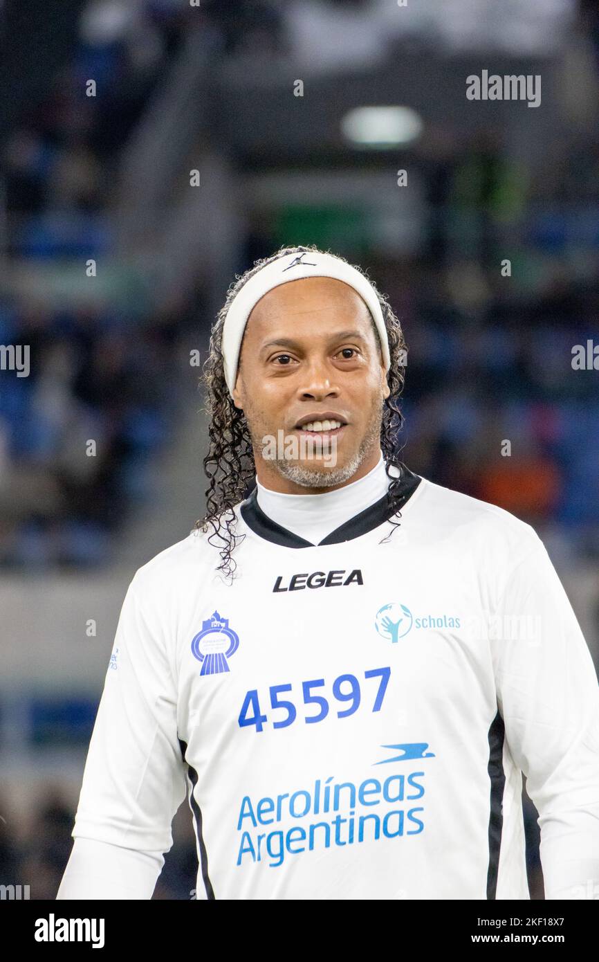 Rome, Italy. 14th Nov, 2022. Ronaldinho Portrait during La Partita