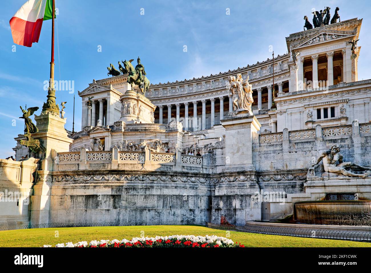 Rome Lazio Italy. Victor Emmanuel II National Monument. Vittoriano at Capitoline Hill Stock Photo