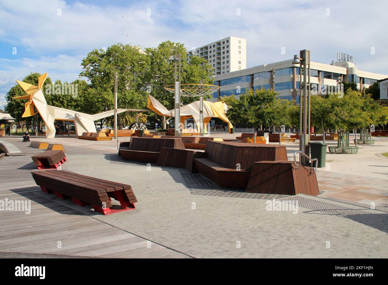statues at the south perth foreshore in perth in australia Stock Photo