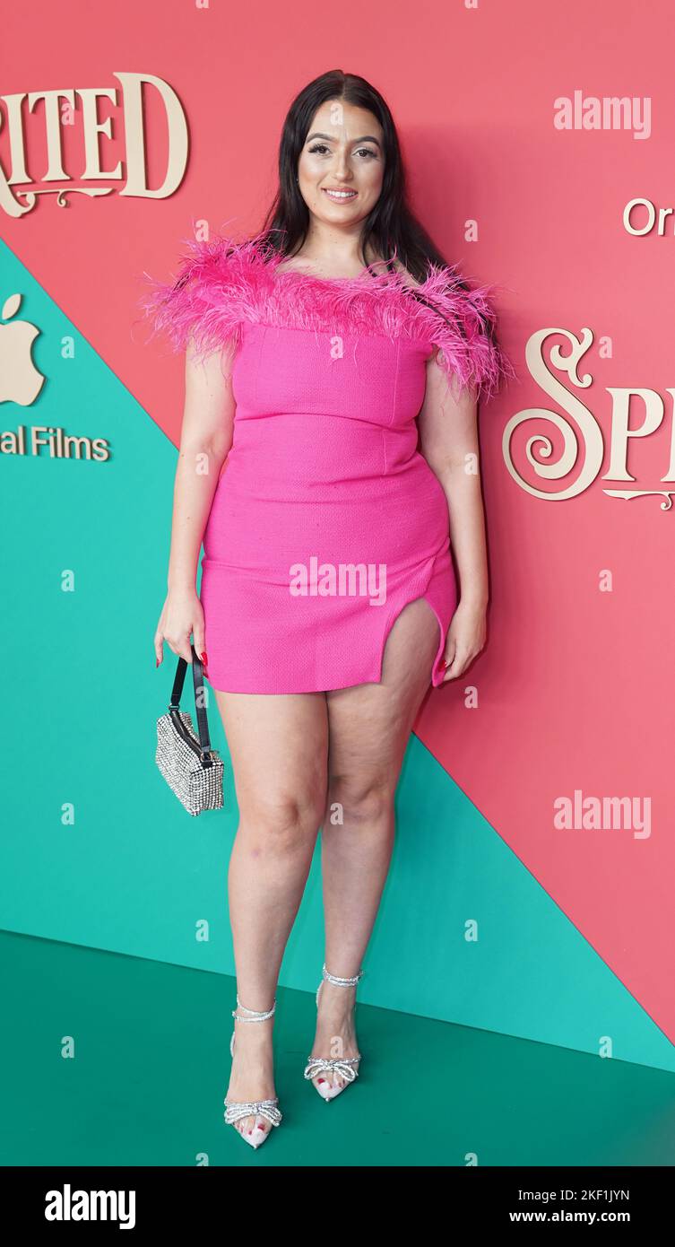 Amel Rachedi attending a special screening of Apple TV+'s Spirited, at