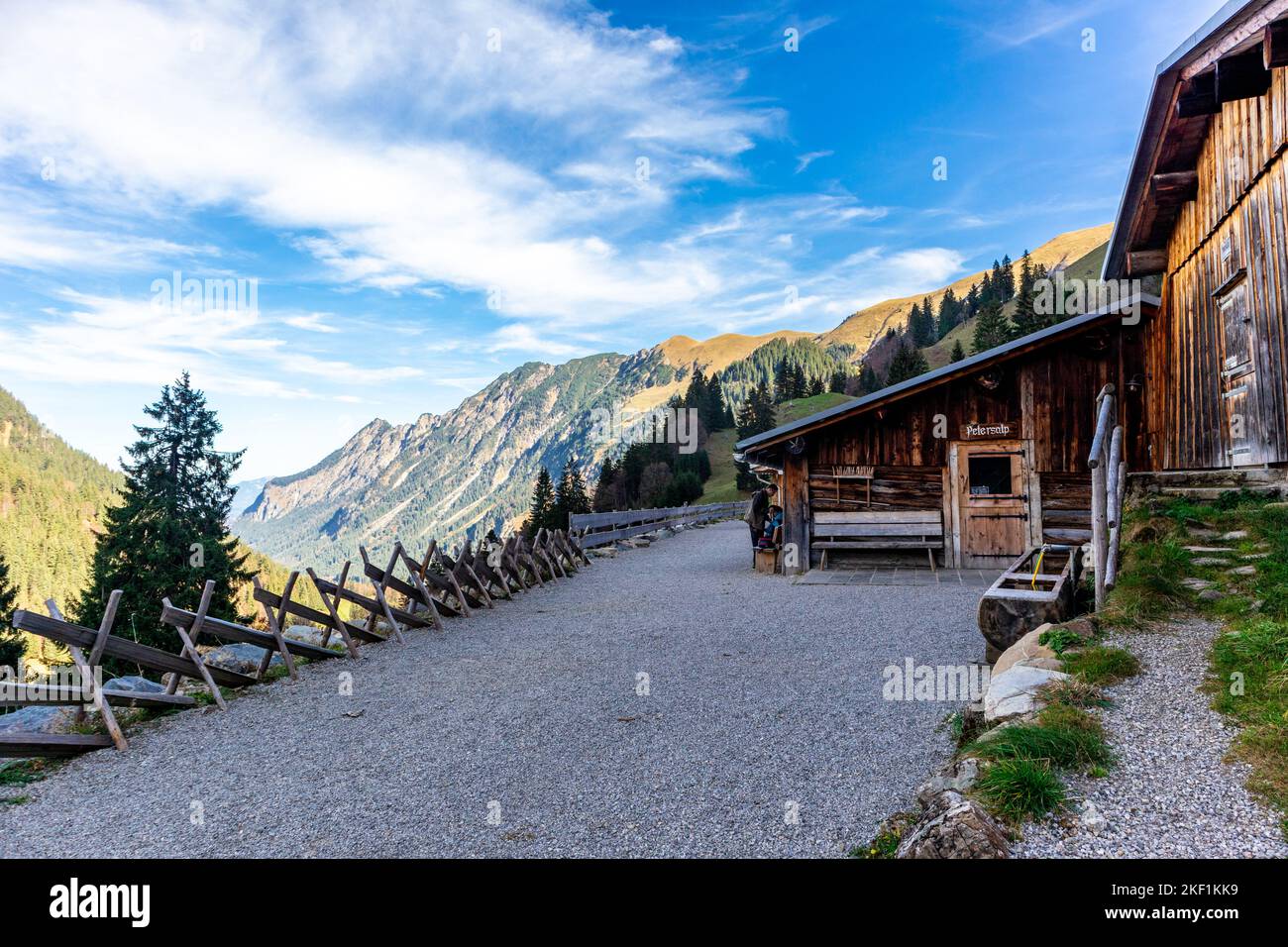 Small autumn hike through the beautiful landscape in the Allgäu near ...