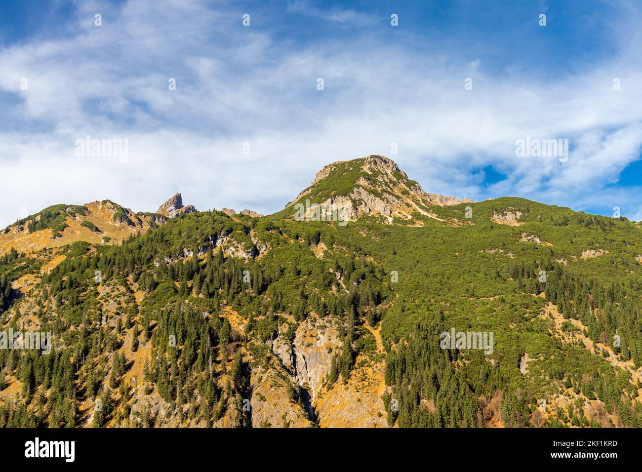 Small autumn hike through the beautiful landscape in the Allgäu near ...