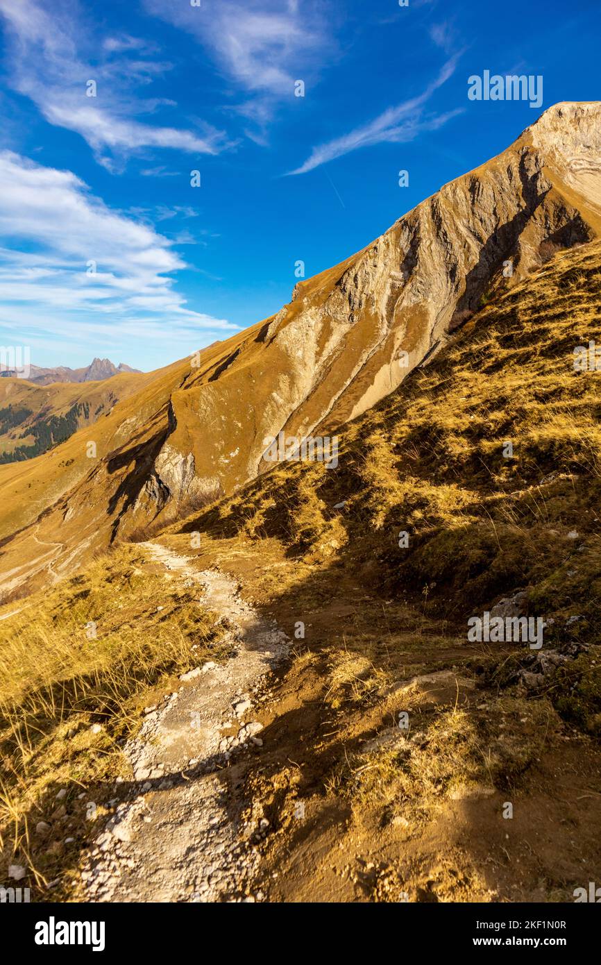 Small autumn hike through the beautiful landscape in the Allgäu near ...