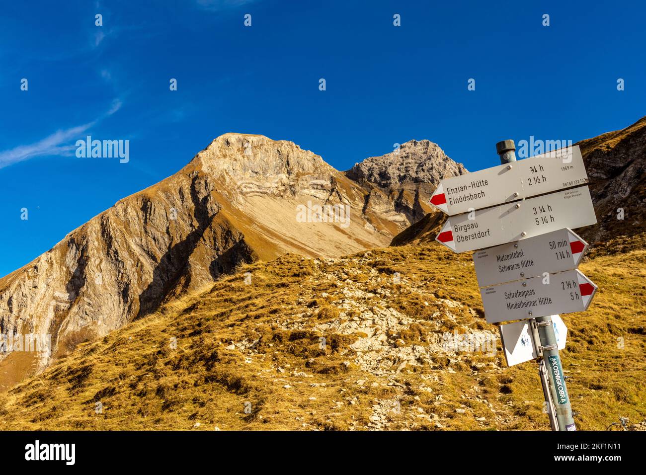 Small autumn hike through the beautiful landscape in the Allgäu near ...