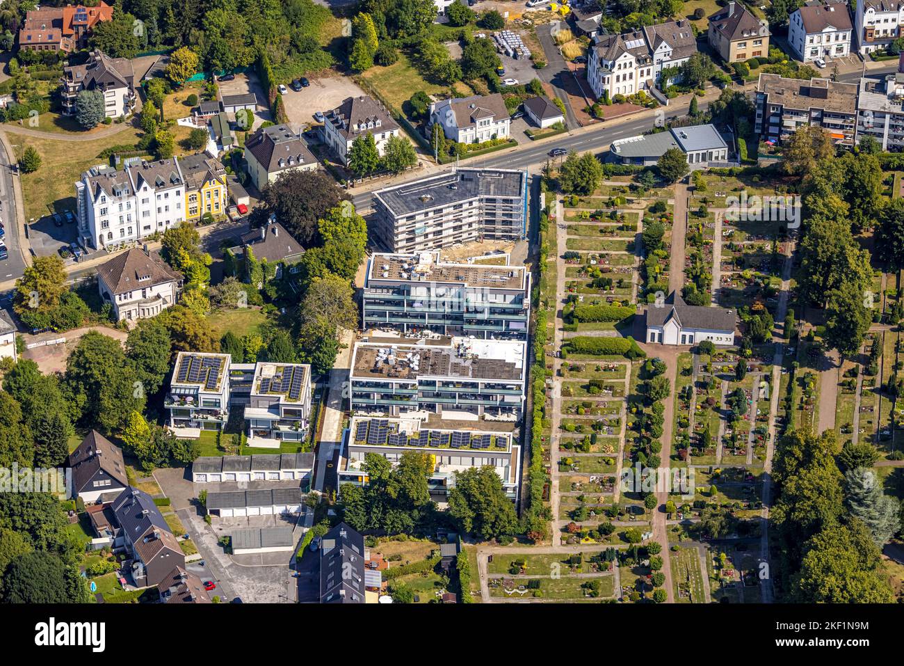 Image showcasing Apartment buildings roof renovation with solar panels hi-res stock ...