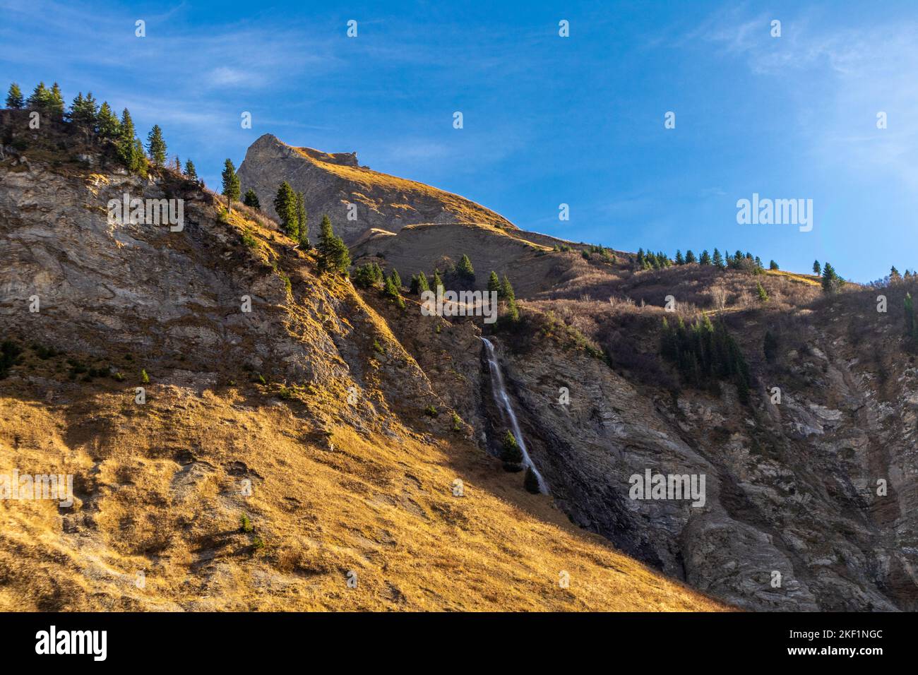 Small autumn hike through the beautiful landscape in the Allgäu near ...