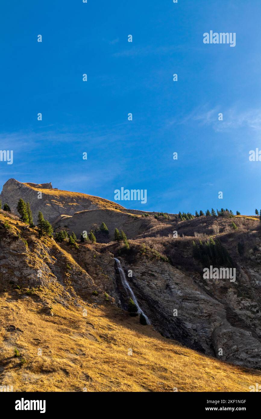 Small autumn hike through the beautiful landscape in the Allgäu near ...