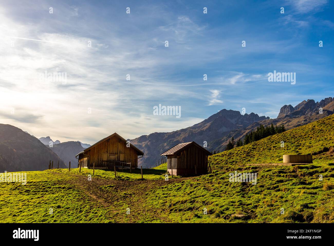 Small autumn hike through the beautiful landscape in the Allgäu near ...