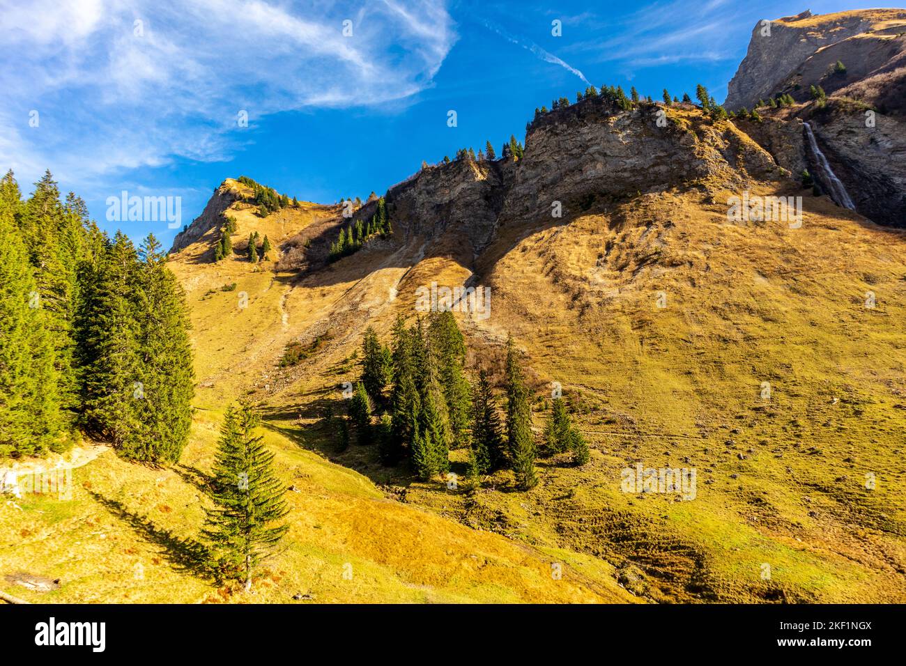 Small autumn hike through the beautiful landscape in the Allgäu near ...
