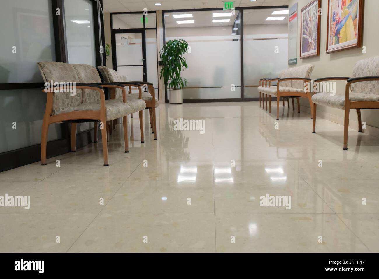 Photography of empty waiting area Stock Photo