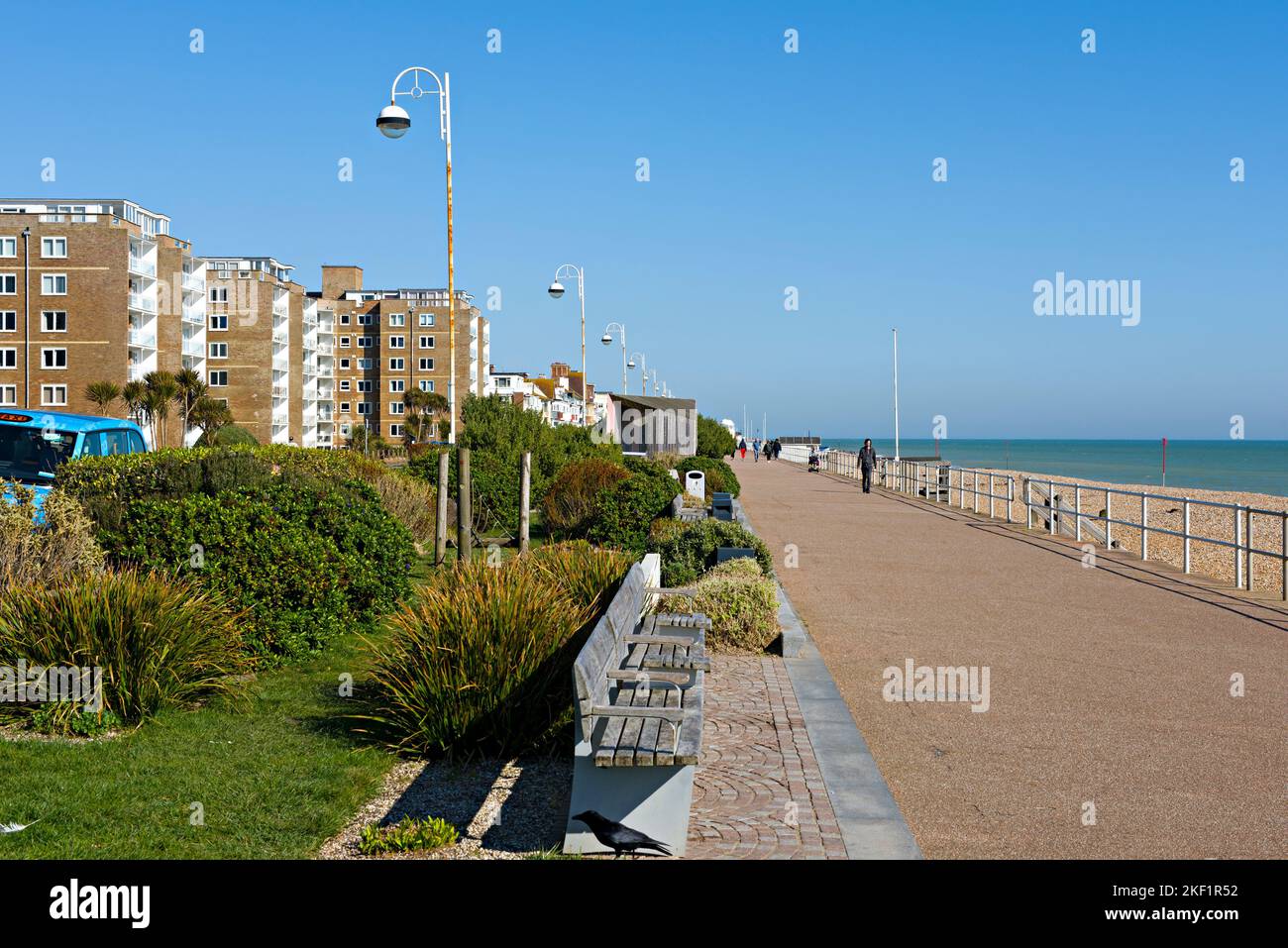 Promenade by the sea at Eastbourne, East Sussex, UK Stock Photo