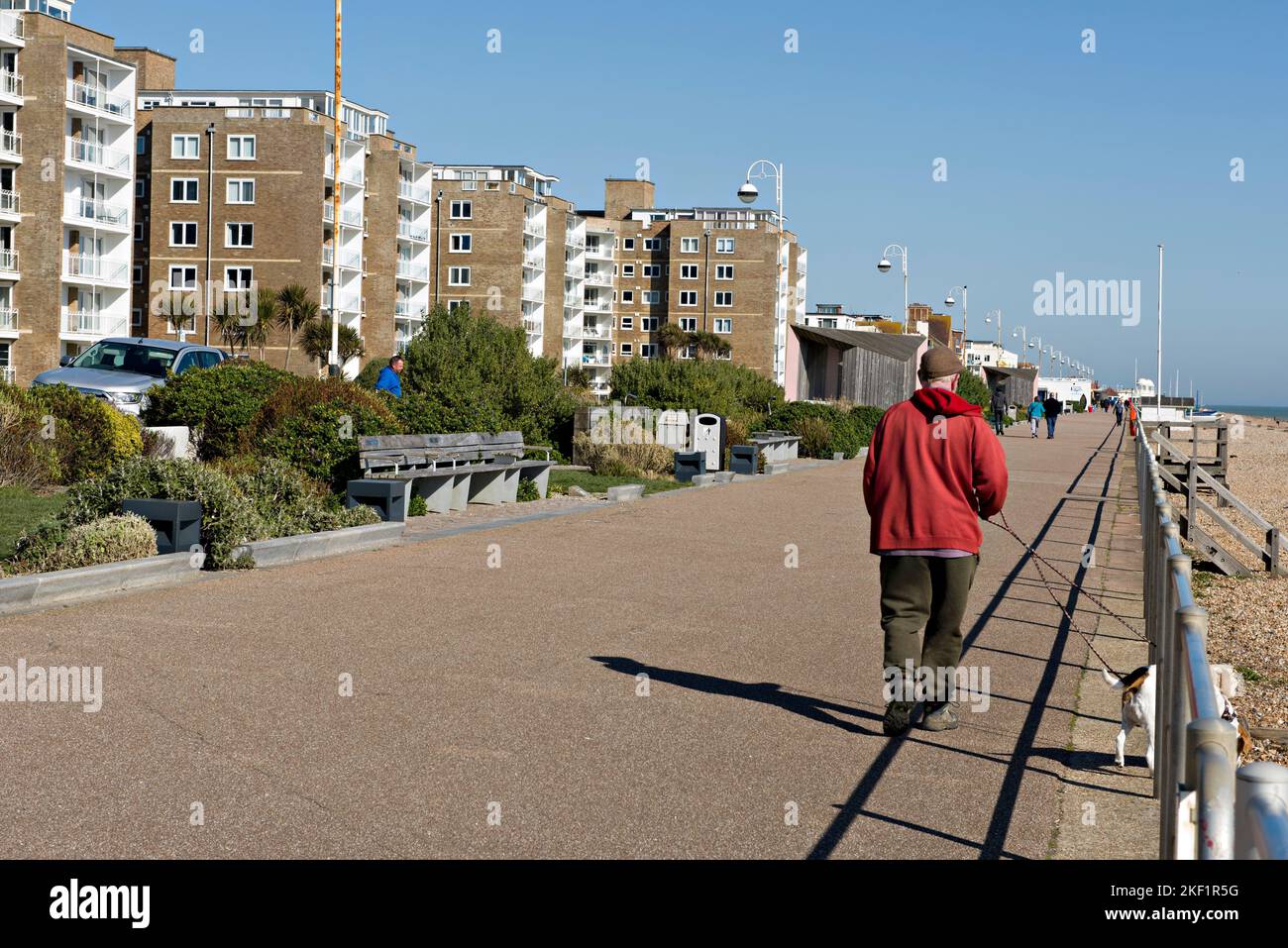 Promenade by the sea at Eastbourne, East Sussex, UK Stock Photo