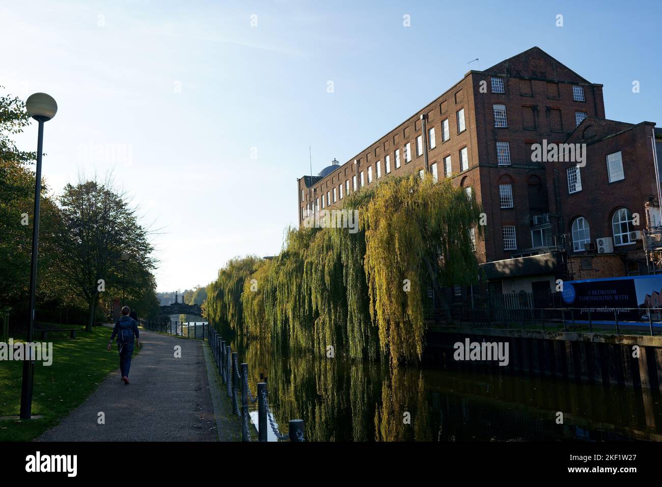 Historic St James Mill, home of Jarrolds Printers, beside the River