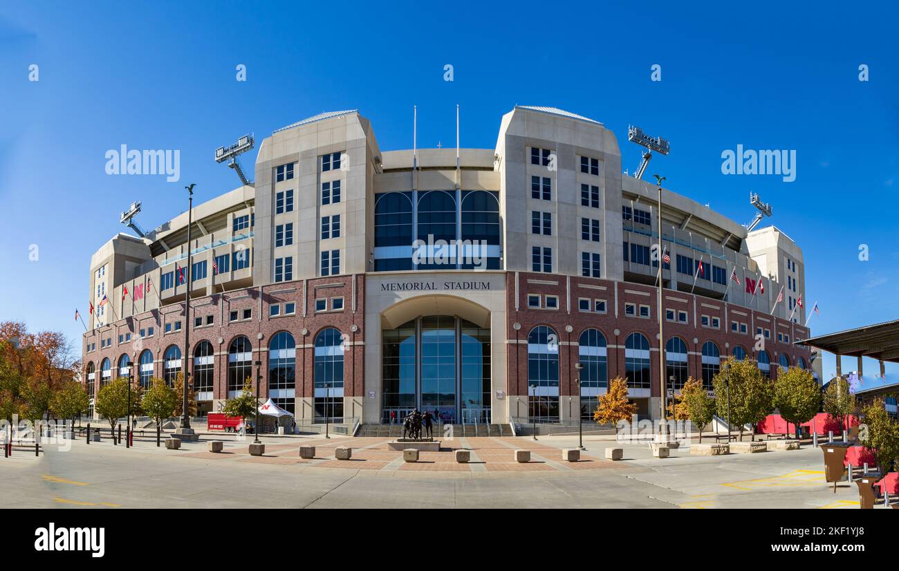 Lincoln, NE - October 2022: Memorial Stadium is a football stadium located on the campus of the University of Nebraska–Lincoln in Lincoln, Nebraska Stock Photo