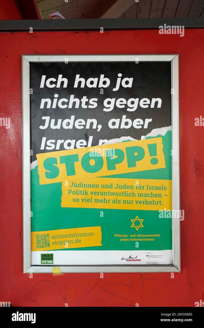 Campaign against Anti-Semitism, Berlin, Germany Stock Photo