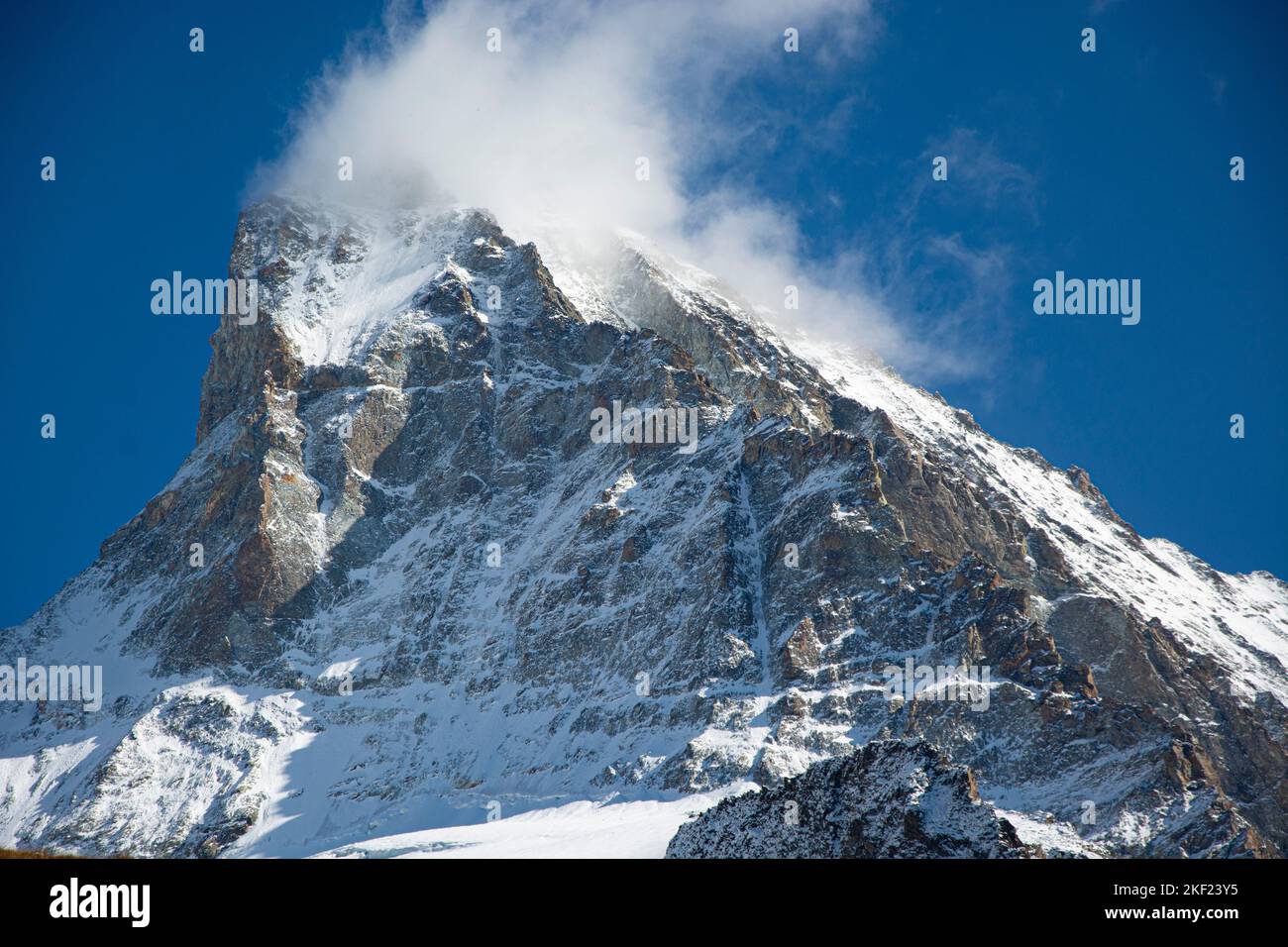 Der Gipfel des Dent Blance im Wallis Stock Photo