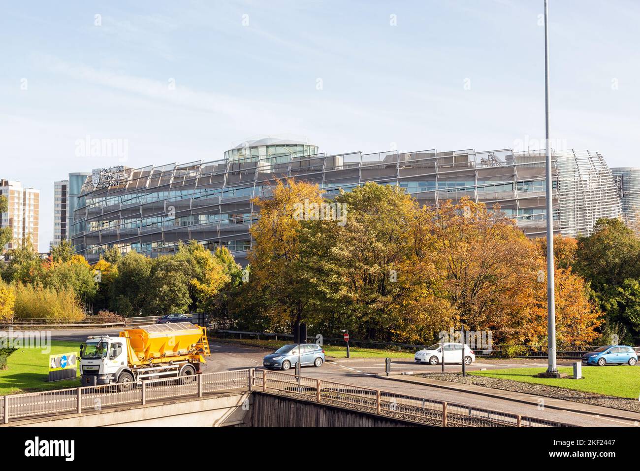 Northumbria University on City Road in Newcastle Upon Tyne, England, United Kingdom. Stock Photo