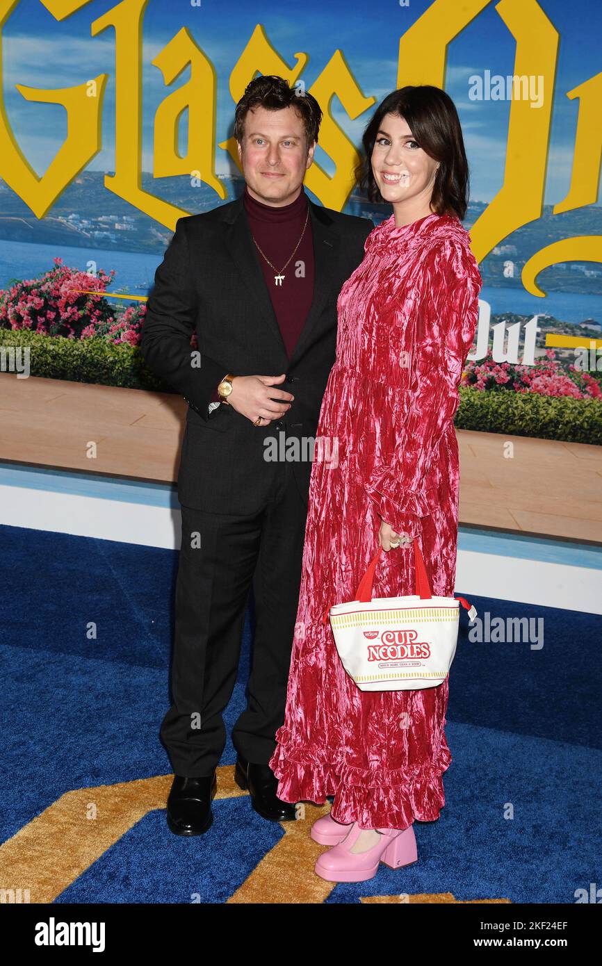 LOS ANGELES, CALIFORNIA NOVEMBER 14 (LR) Noah Segan and Alison