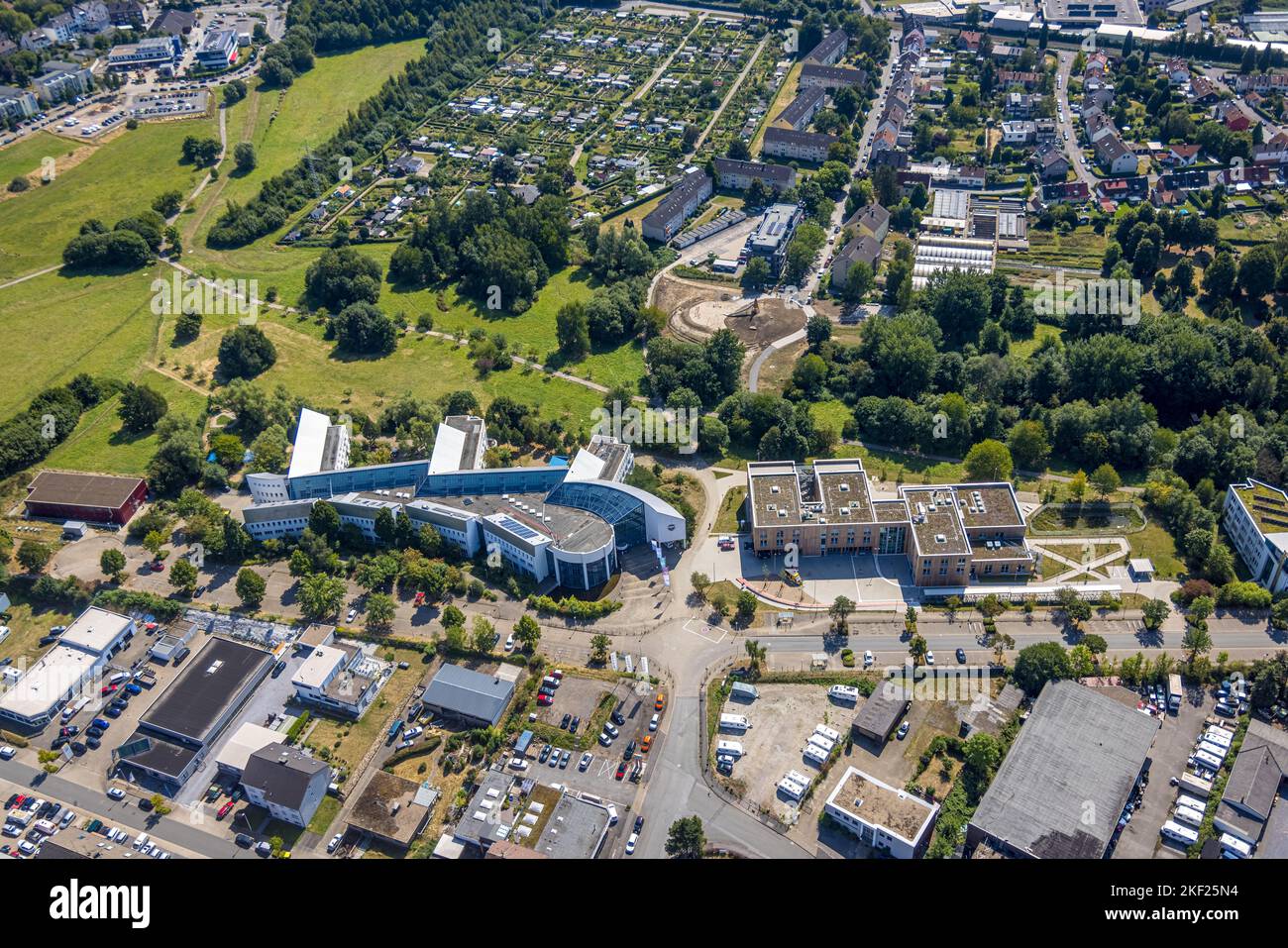Luftbild, Universität Witten / Herdecke mit Neubau Campuserweiterung in ...