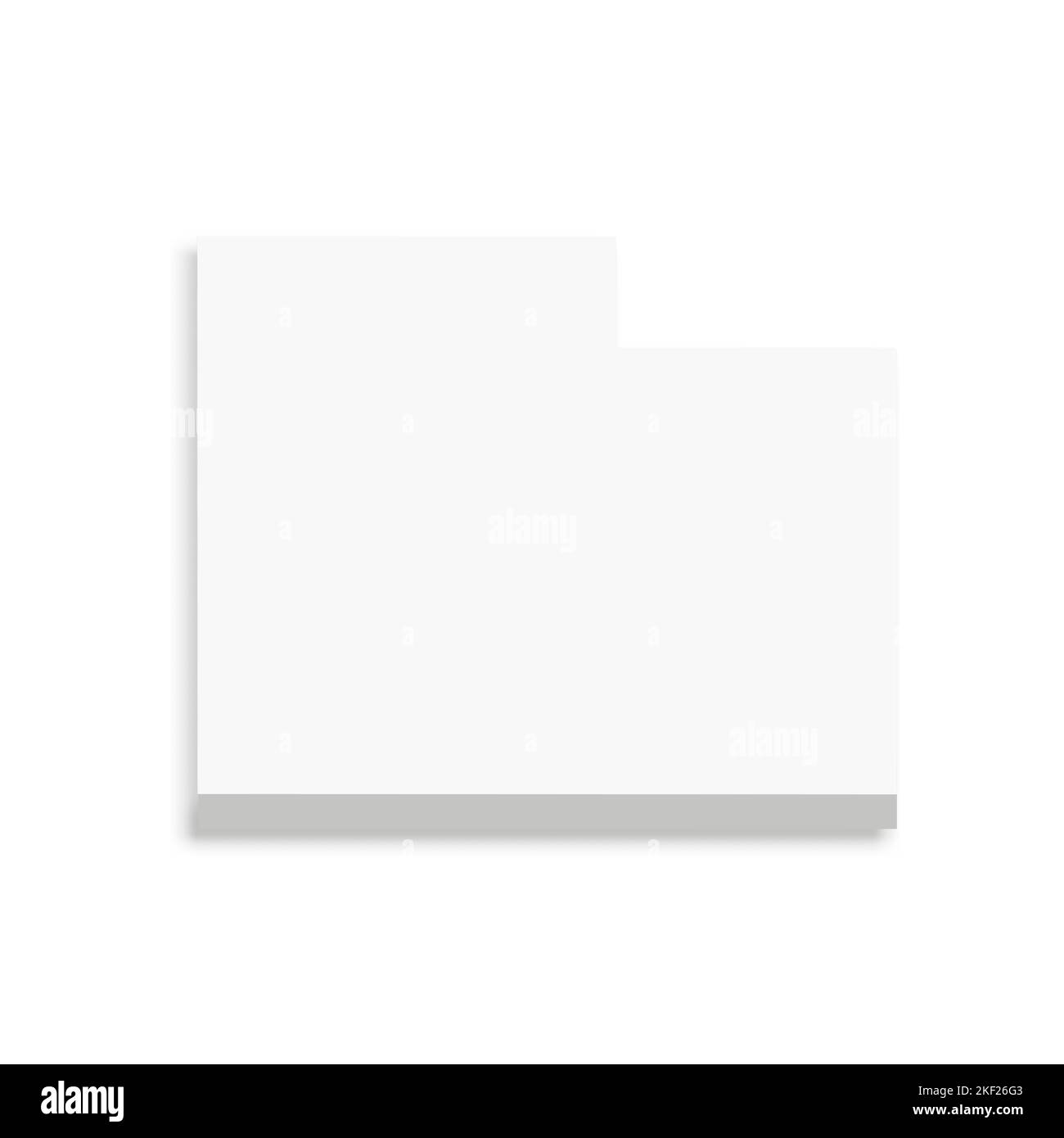 Utah, state of USA white vector 3D map of country area Stock Vector