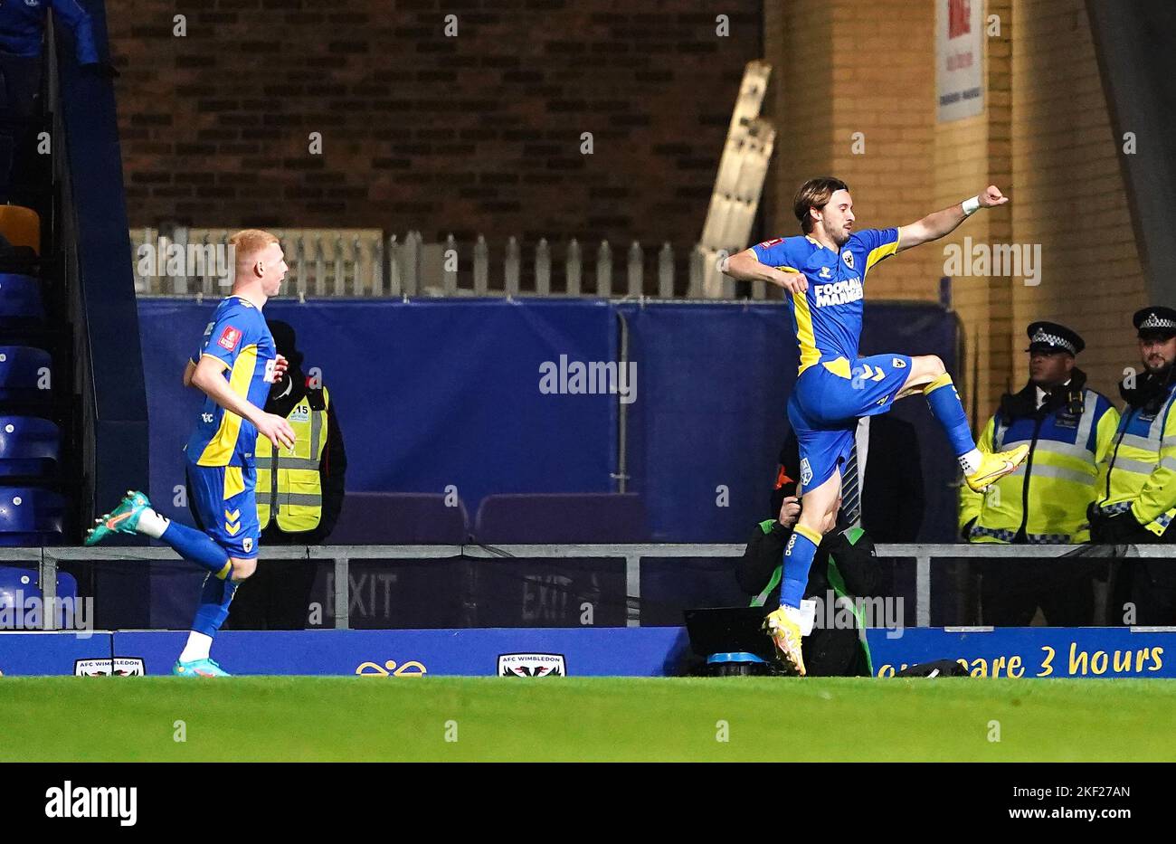 Afc wimbledon v weymouth emirates fa cup first round replay hires stock photography and images