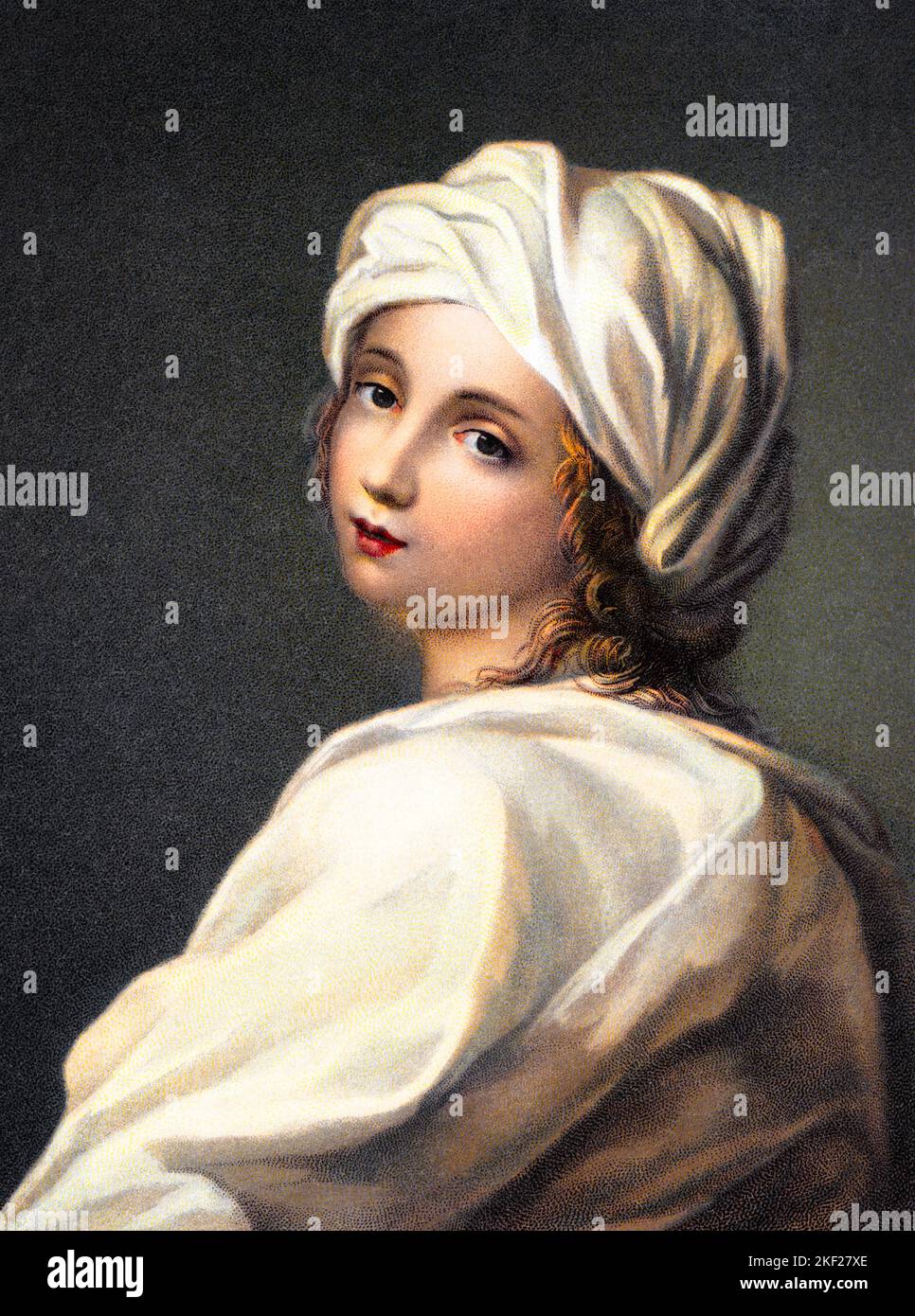 1600s PORTRAIT OF BEATRICE CENCI BY GUIDO RENI BEATRICE WAS EXECUTED BEHEADED BY PAPAL AUTHORITY FOR MURDERING HER FATHER - ka9387 HAR001 HARS MOOD TRAGEDY CONCEPTUAL GLUM DERIVATIVE POSTCARD EXECUTED BEATRICE BEHEADED 1600s GUIDO MISERABLE MURDERING SOLUTIONS TRAGIC YOUNG ADULT WOMAN HAR001 OLD FASHIONED Stock Photo