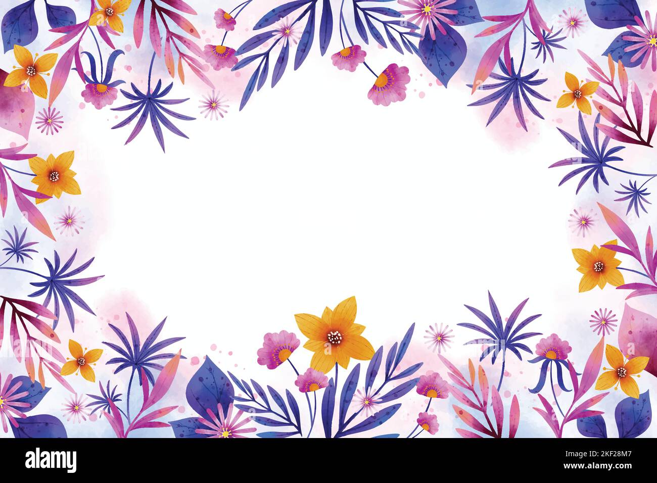 watercolor green leaves background design Stock Vector Image & Art - Alamy
