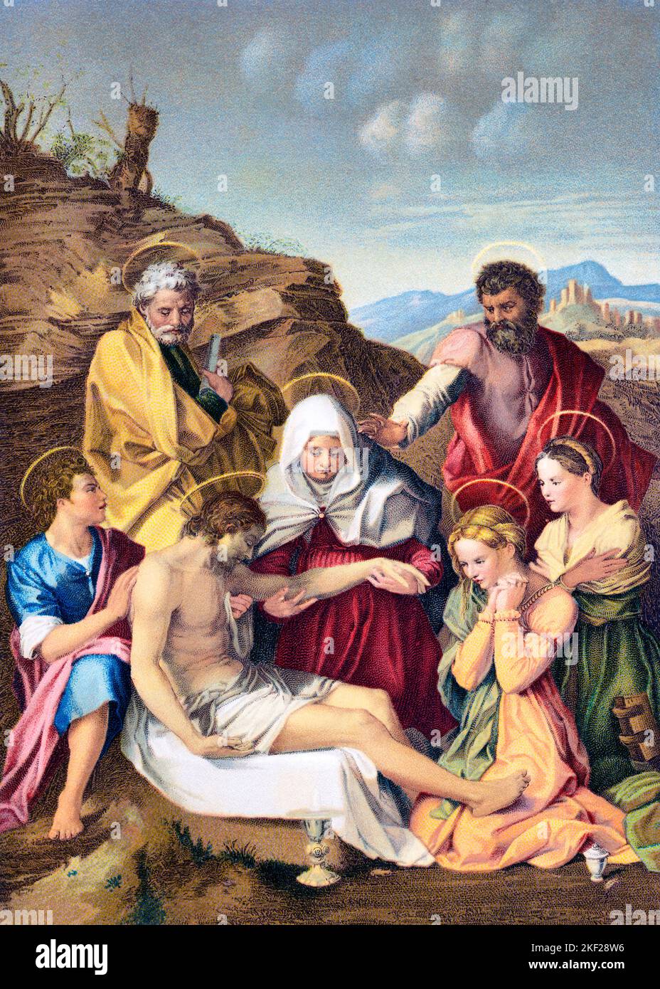 1520s PIETA WITH SAINTS BY ANDREA DEL SARTO MOTHER MARY MARY MAGDALENE JOSEPH OF ARIMATHEA & NICODEMUS AFTER JESUS’ CRUCIFIXION - ka9421 HAR001 HARS CHRISTIAN CRAFT SPIRITUALITY MARY CHRIST SADNESS ARTISTS SKILL HIS PROTECTION RELIGIOUS DEL COURAGE AND CHRISTIANITY SEVEN JOSEPH CRUCIFIXION CONNECTION CONCEPTUAL 7 ARTS DERIVATIVE POSTCARD SON OF GOD SUPPORT FAITHFUL ARTWORK COOPERATION FAITH MESSIAH PIETA SPIRITUAL TALENT TOGETHERNESS 1520s BELIEF HAR001 INSPIRATIONAL JESUS CHRIST OLD FASHIONED SAINTS Stock Photo