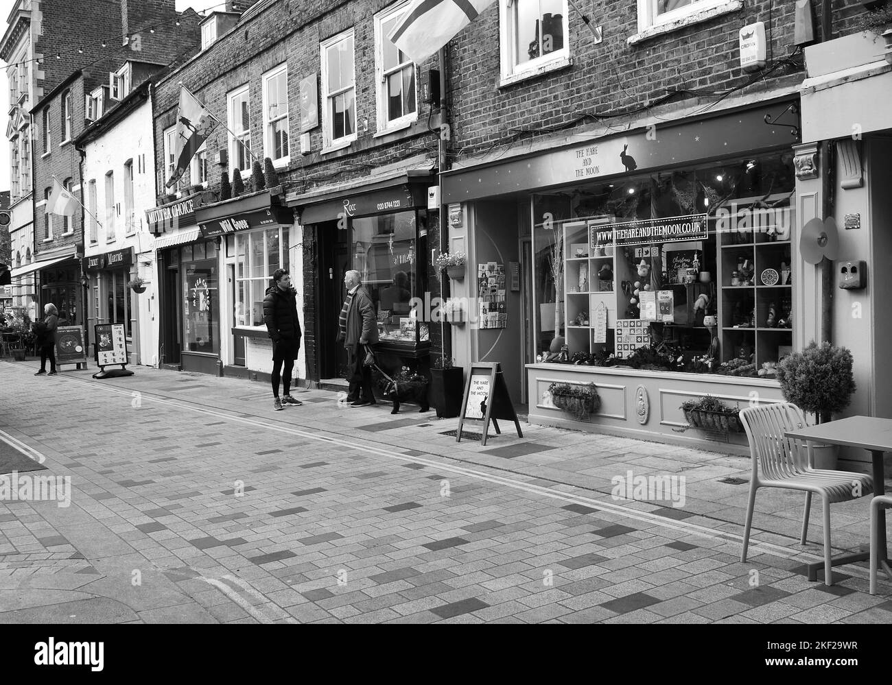 Street Photography of Church Street in Twickenham Stock Photo