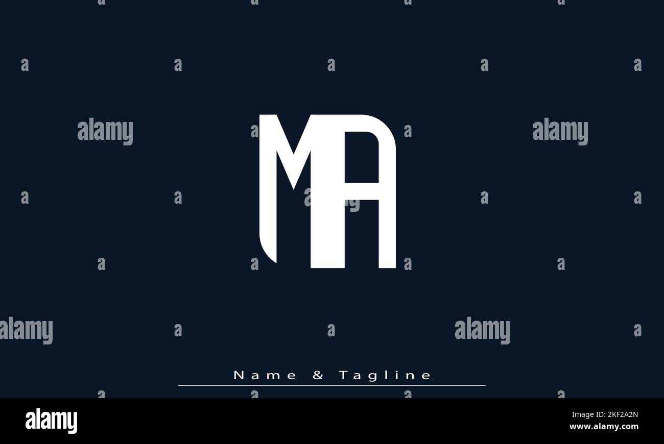 Alphabet letters Initials Monogram logo ZA , AZ Stock Vector