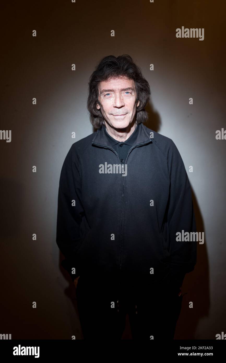 the famous prog guitarist Steve Hackett performs live in Turin, Italy Stock Photo