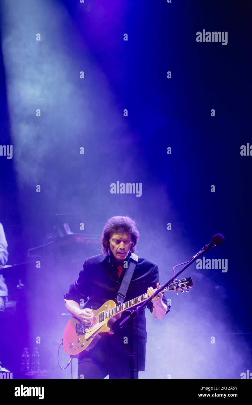 the famous prog guitarist Steve Hackett performs live in Turin, Italy Stock Photo