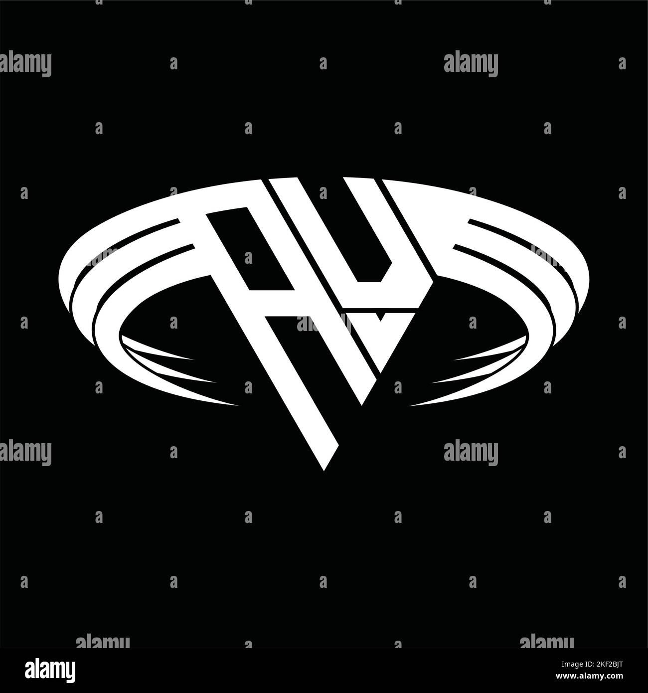 AV Logo letter monogram with triangle slice shape design template Stock