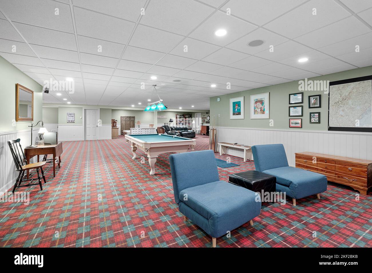 A game room interior of a large contemporary house Stock Photo - Alamy