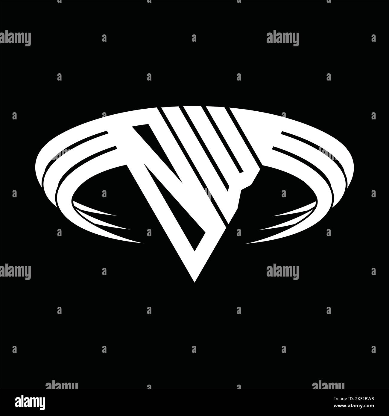 OW Logo letter monogram with triangle slice shape design template Stock ...
