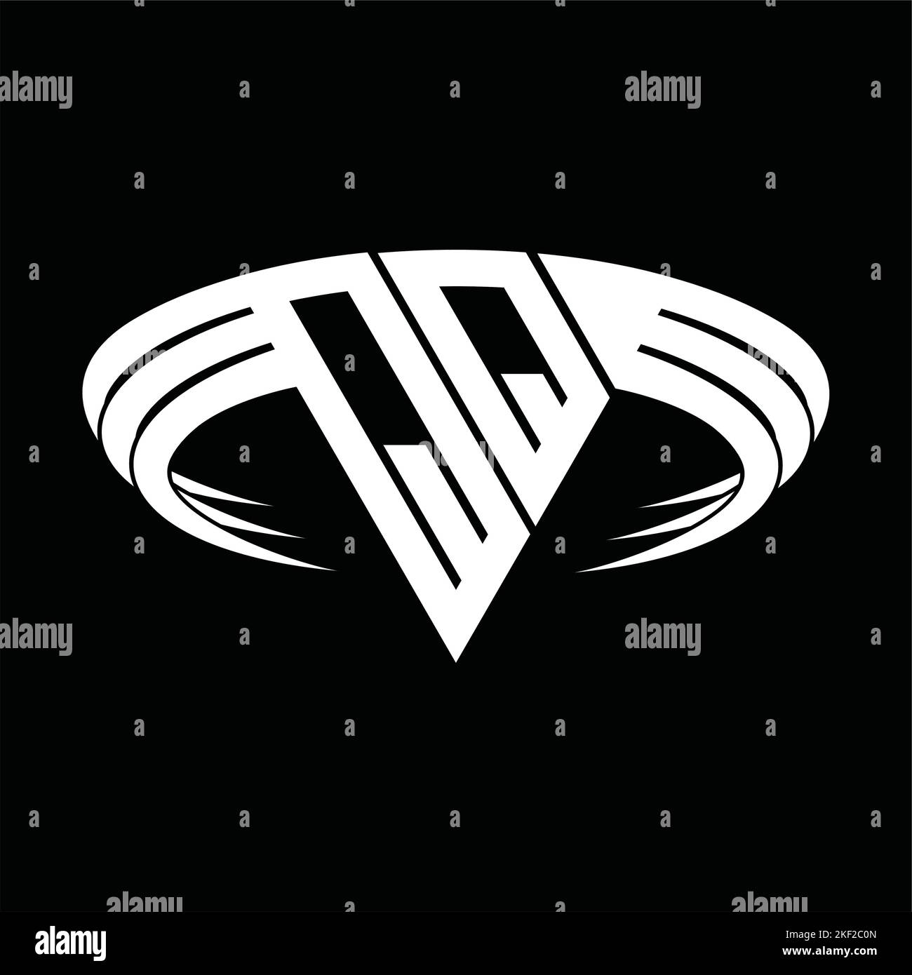 QQ Logo letter monogram with triangle slice shape design template Stock ...