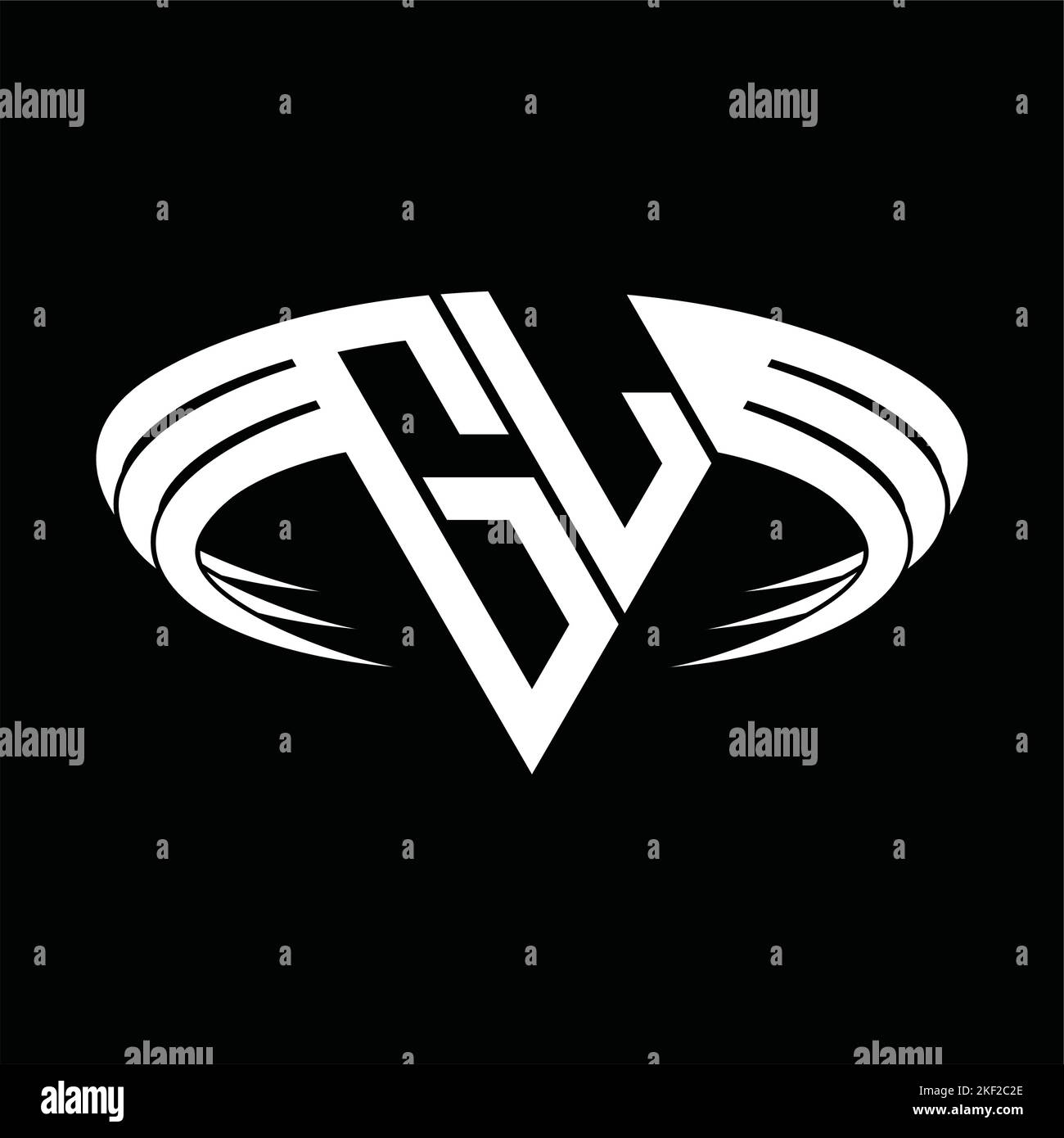 GL Logo letter monogram with triangle slice shape design template Stock ...