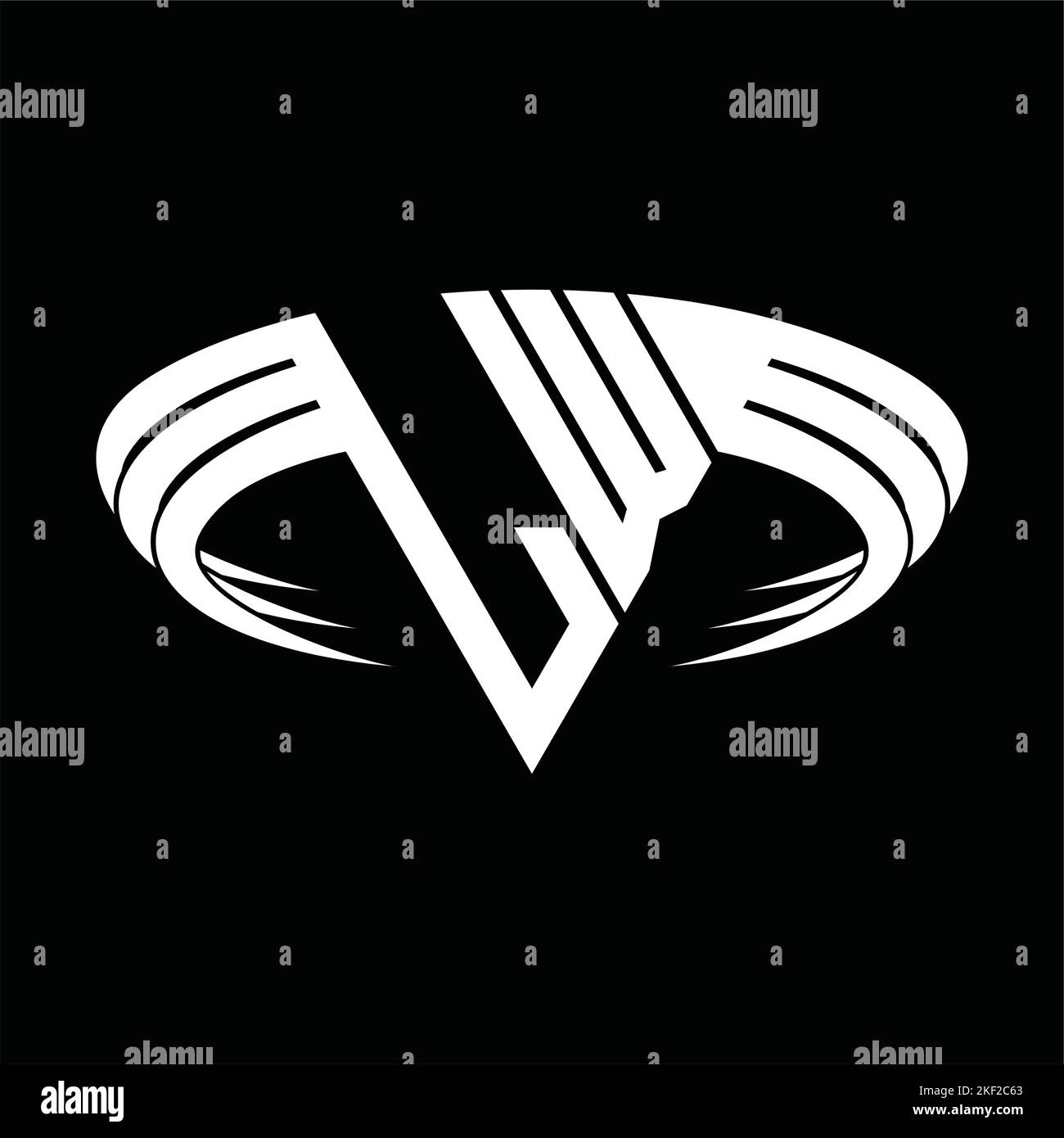 LW Logo letter monogram with triangle slice shape design template Stock ...