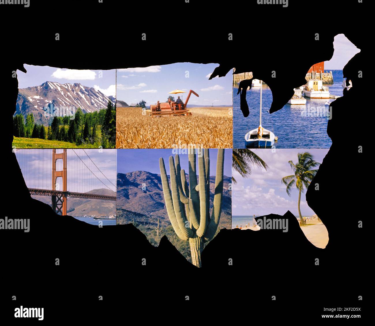 1960s MONTAGE OF CONTINENTAL UNITED STATES WITH REPRESENTATIVE REGIONAL IMAGES EAST COAST WEST COAST MIDWEST SOUTHERN - km1776 HAR001 HARS COMPOSITE POWERFUL PROGRESS CONTINENTAL OPPORTUNITY SOUTHERN CONNECTION NORTHWESTERN CONCEPTUAL ESCAPE SOUTHEASTERN GULF COAST REPRESENTATIVE AMERICA THE BEAUTIFUL GROWTH IDEAS LINK NEW ENGLAND ROCKY MOUNTAINS SPAN TOGETHERNESS BRIDGES GOLDEN GATE HAR001 JOIN MIDWEST OLD FASHIONED REGIONAL SOUTHWESTERN Stock Photo